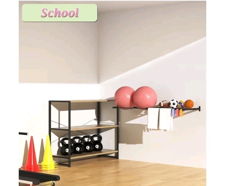 Exercise Ball Holder - Extra Large Wall Rack For Storage- 6.5 Ft- Wall Mounted