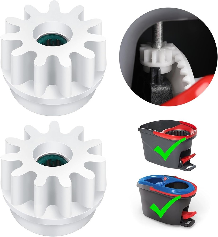 Mop Bucket Gear Replacement - O-Cedar Compatible, 2-Pack for Easy Repair