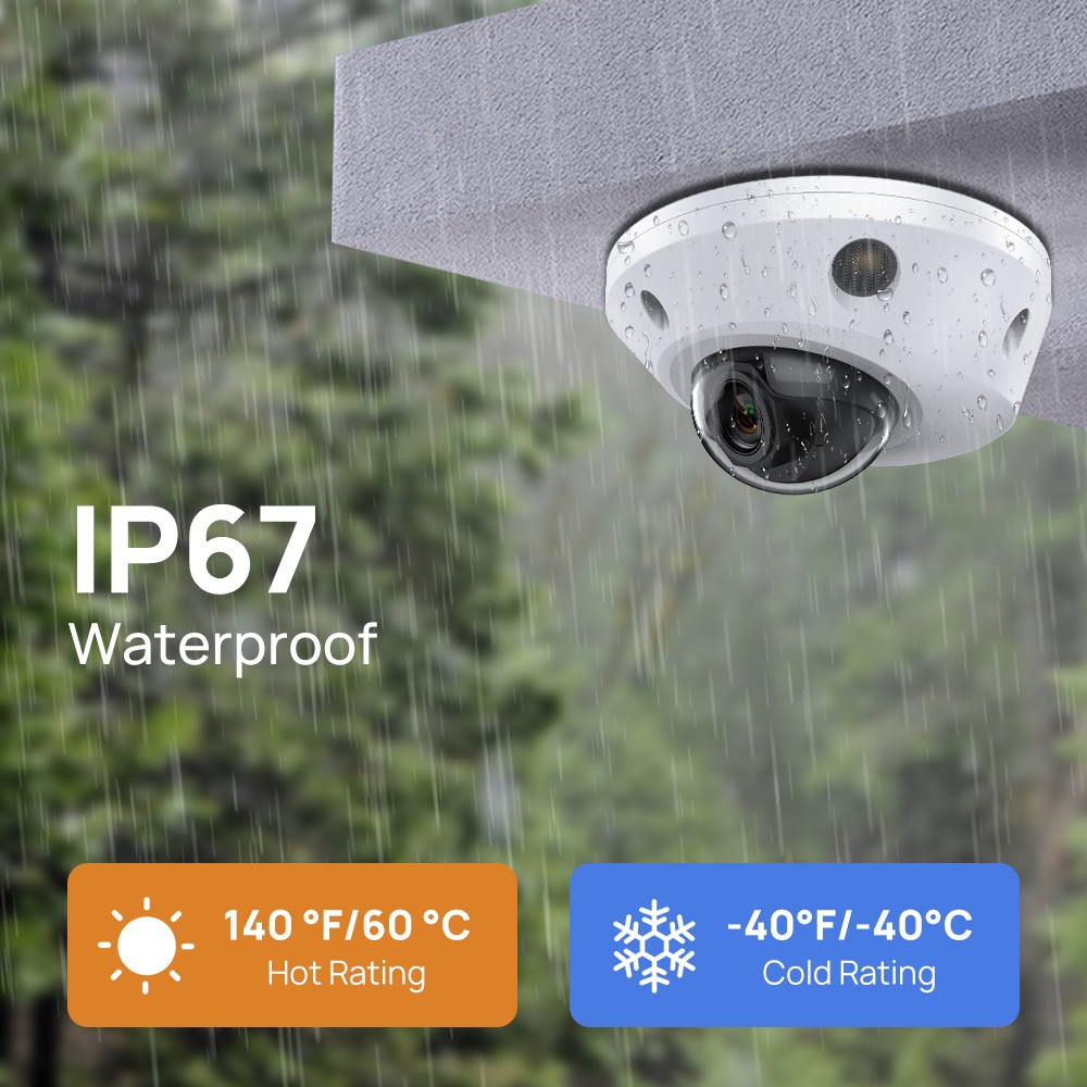 6PACK VIKYLIN 8MP 4K IR Dome Security Camera Smart Motion Detection Courtyard US