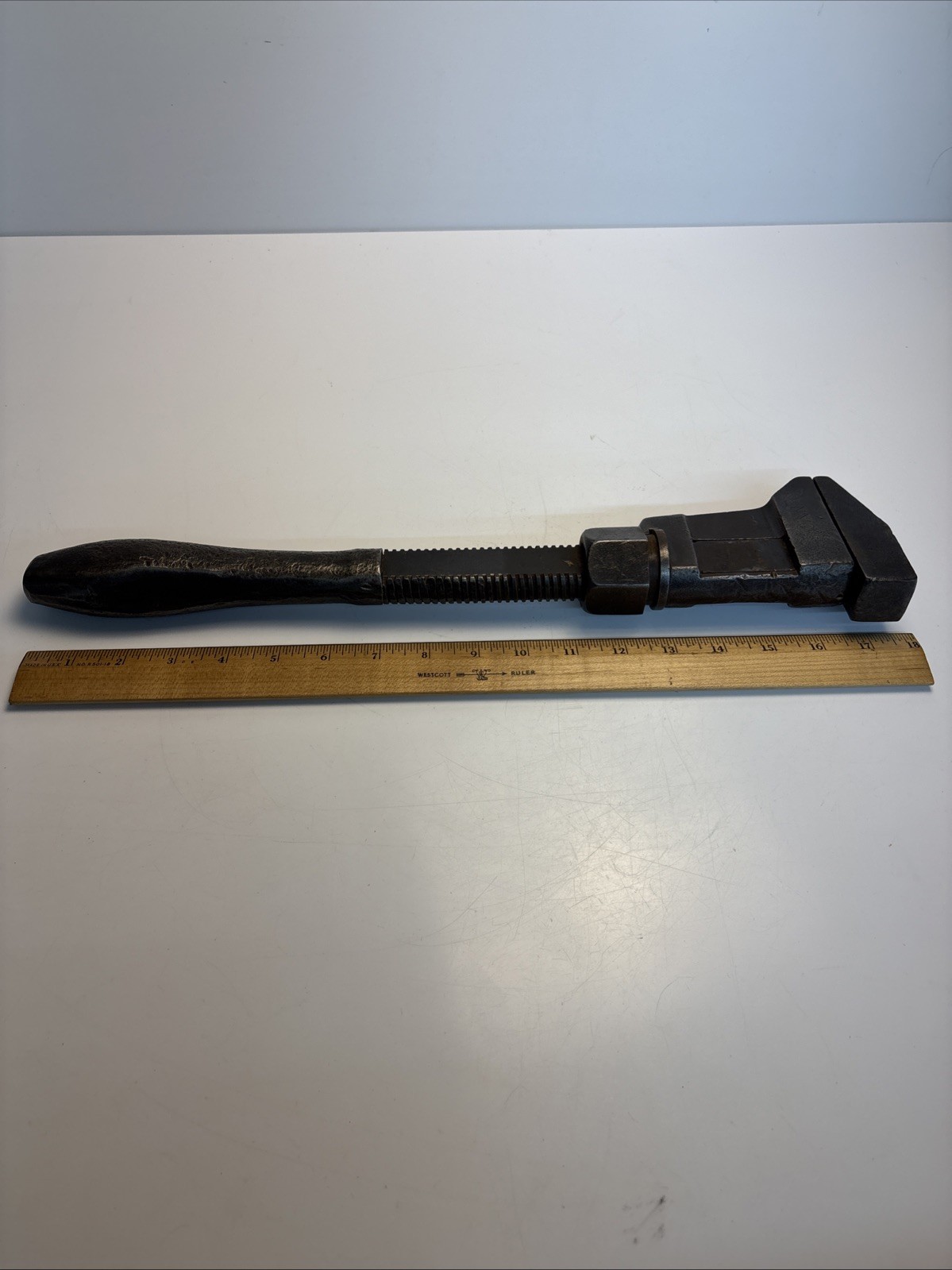 Antique Bemis & Call Co NYC Railroad Springfield Mass 18” Adjustable Wrench