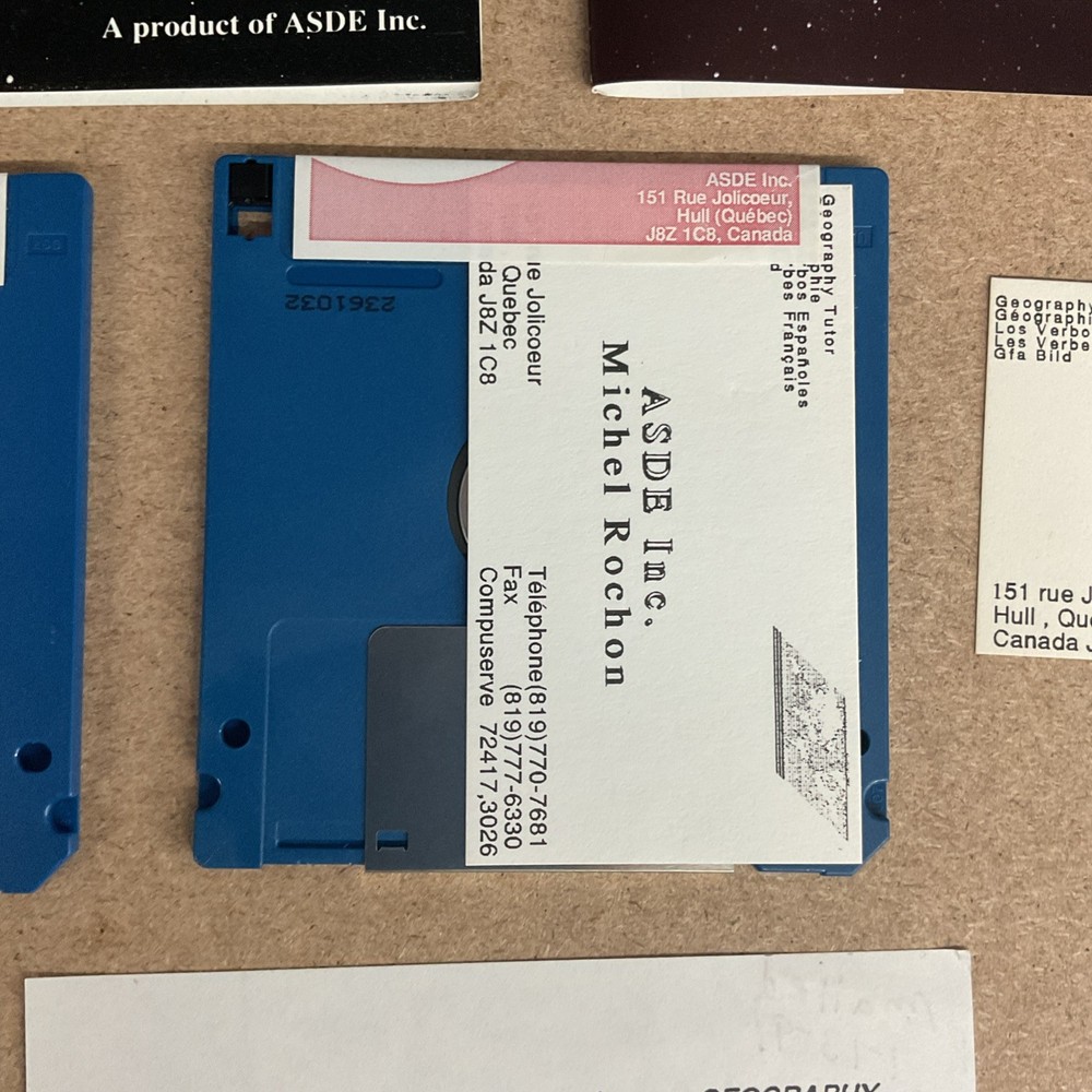 Geography Tutor Sony Micro Floppy Disk MFD-1DD Version 2.7 - No Box