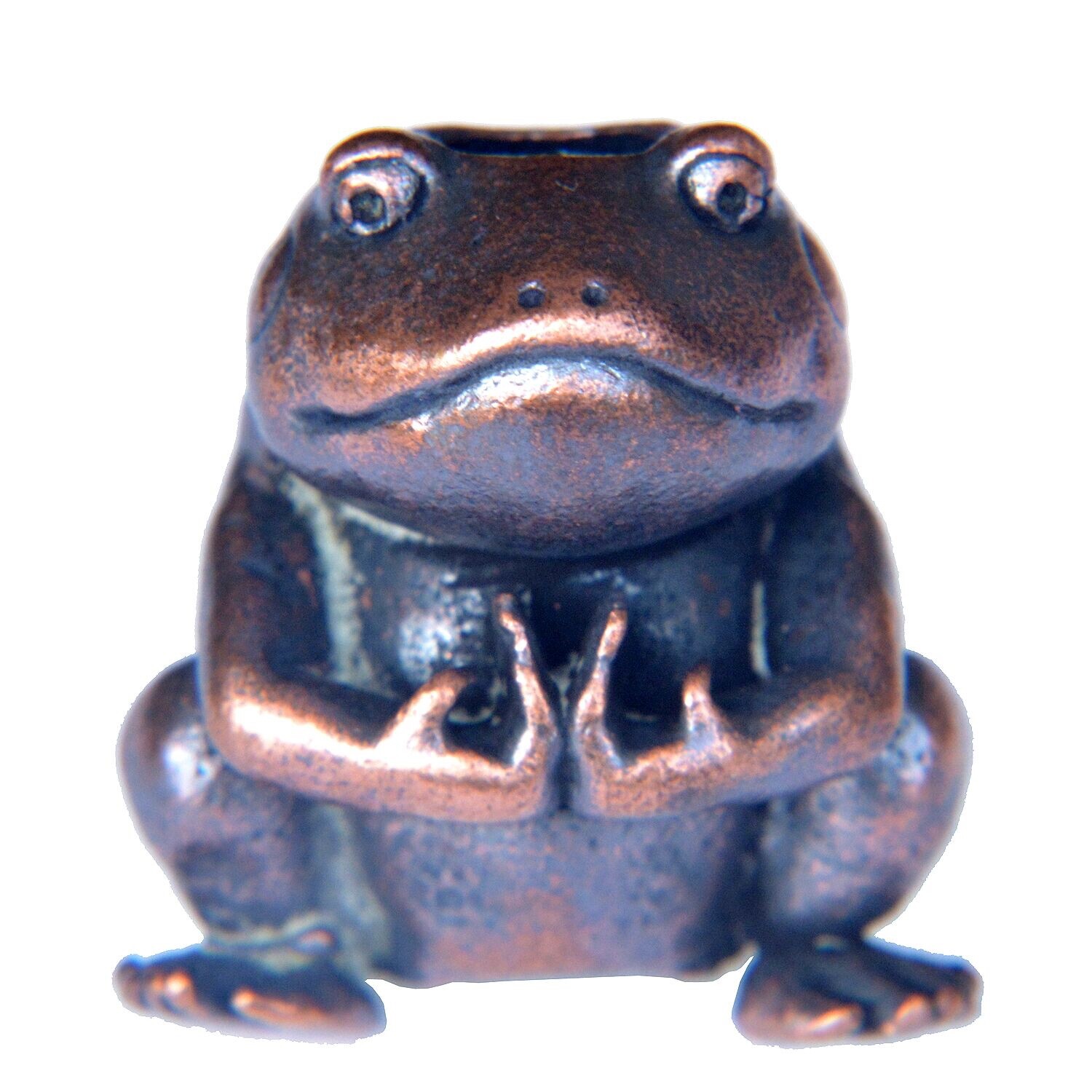 Copper  Frog Paracord Bead Charms EDC Accessories Pendant Buckle