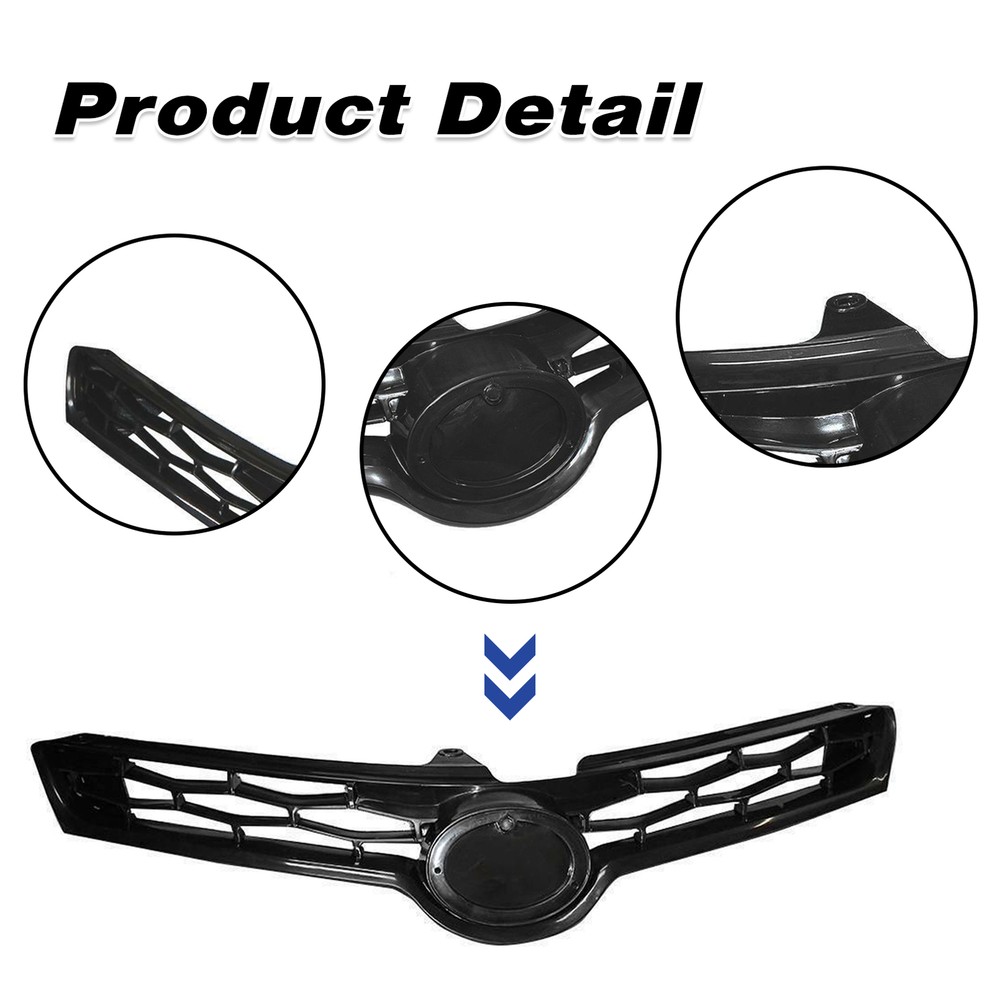 For 2014 2015 2016 Toyota Corolla S Front Upper Lower Bumper Grill Grille 2pcs