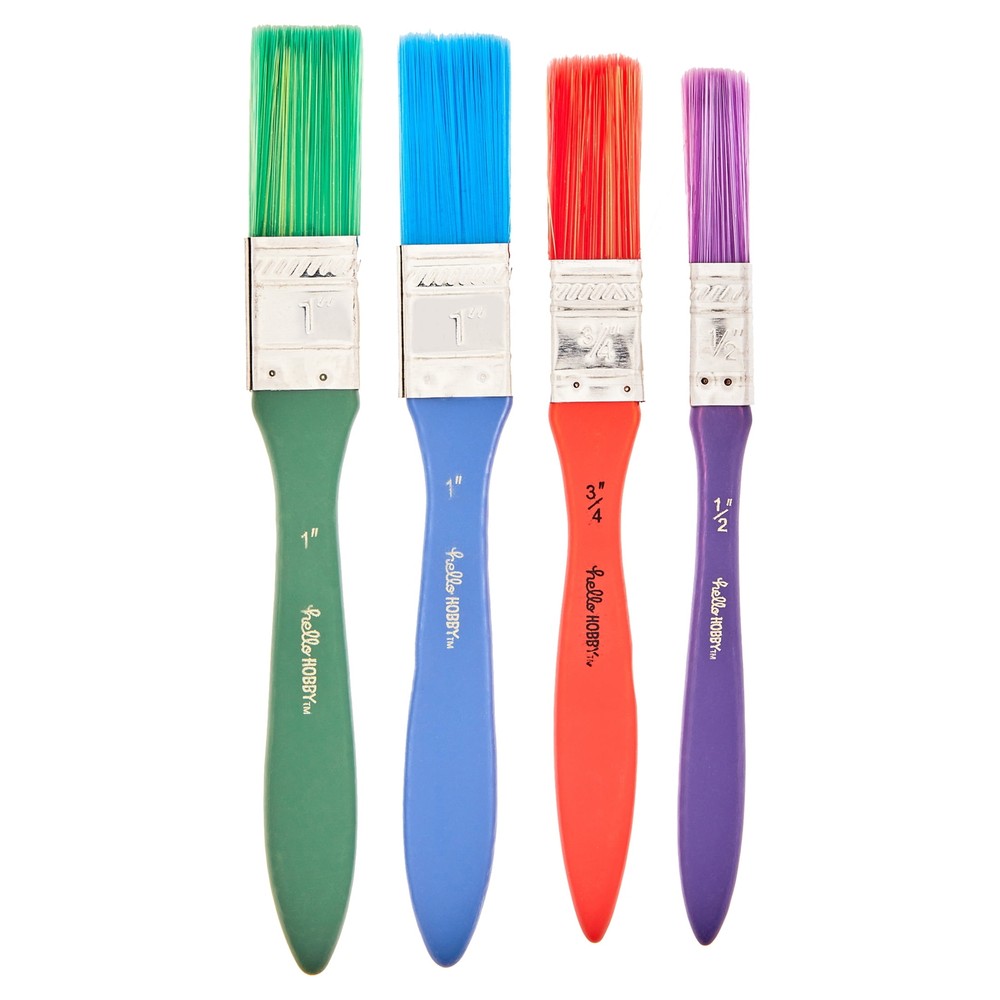 Hello Hobby Assorted Paint Brushes, 25 Count