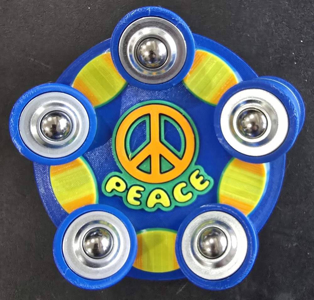 Bowling Ball Spinner - Custom - Peace