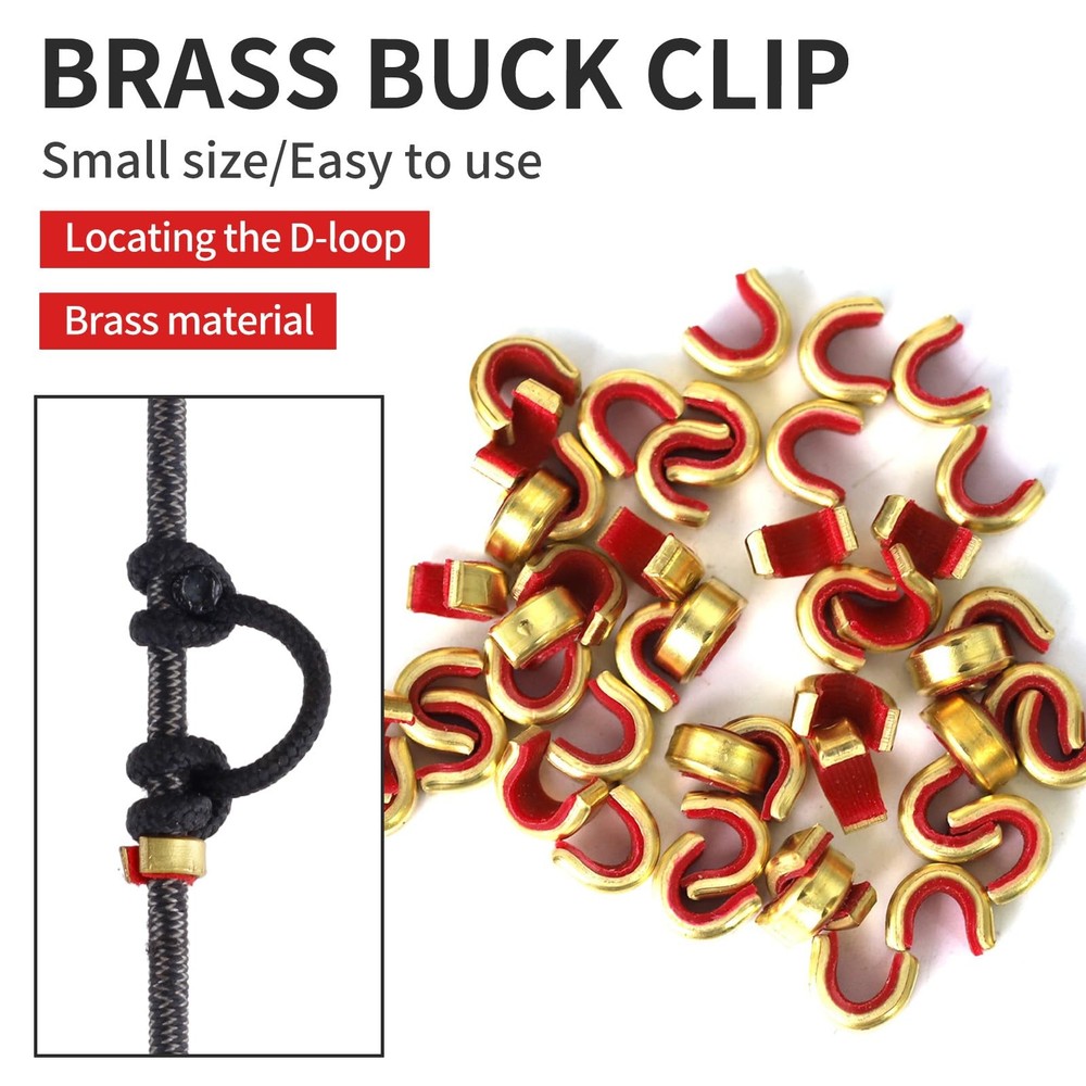 SPG Bow String Nock Points - 40 Packs Arrows Bowstring Nocking Point Set Red