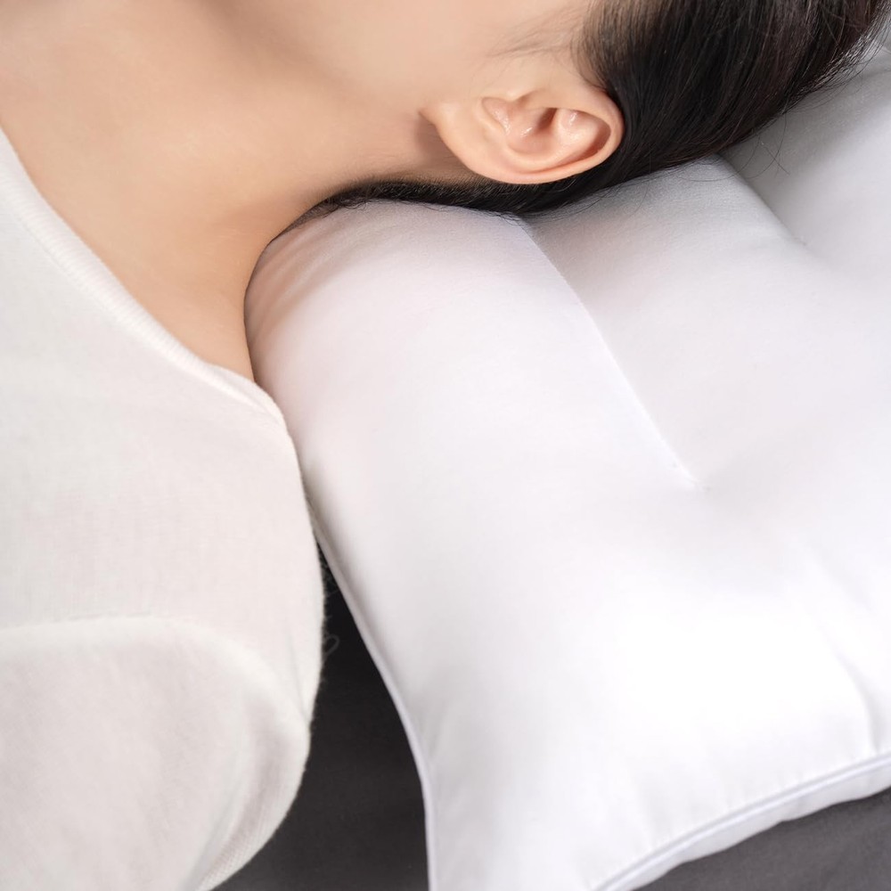 Flat Thin Pillows for Sleeping - Queen Size 1 Pack Slim Bed Pillows for Side ...