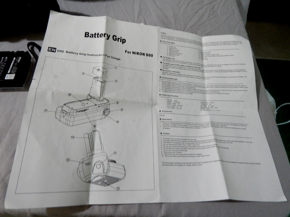 Battery Grip for Nikon D80