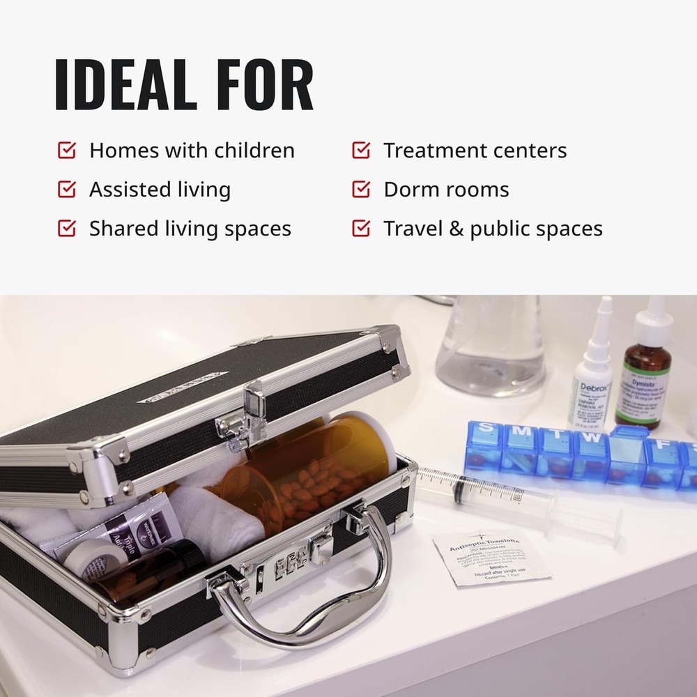 Portable Lock Box with Combination Lock