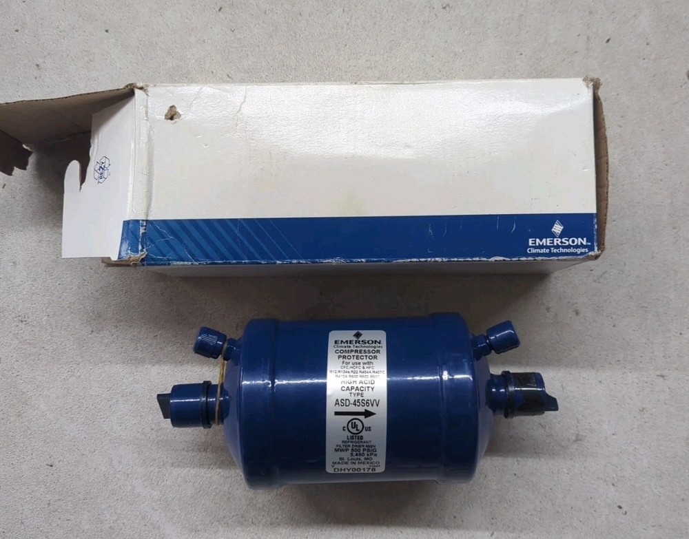 Emerson ASD-45S6VV Suction Line Filter Drier 7/8" ODF Compressor Protector New