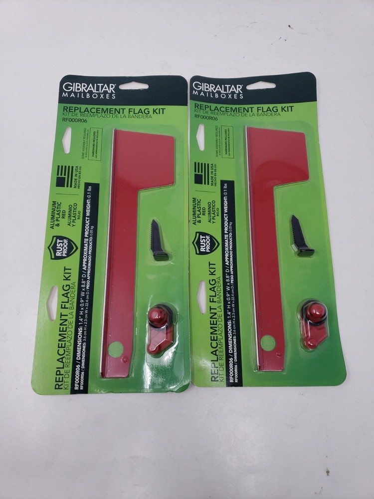 Gibraltar Mailboxes Replacement Flag Kit RF000R06 2ct