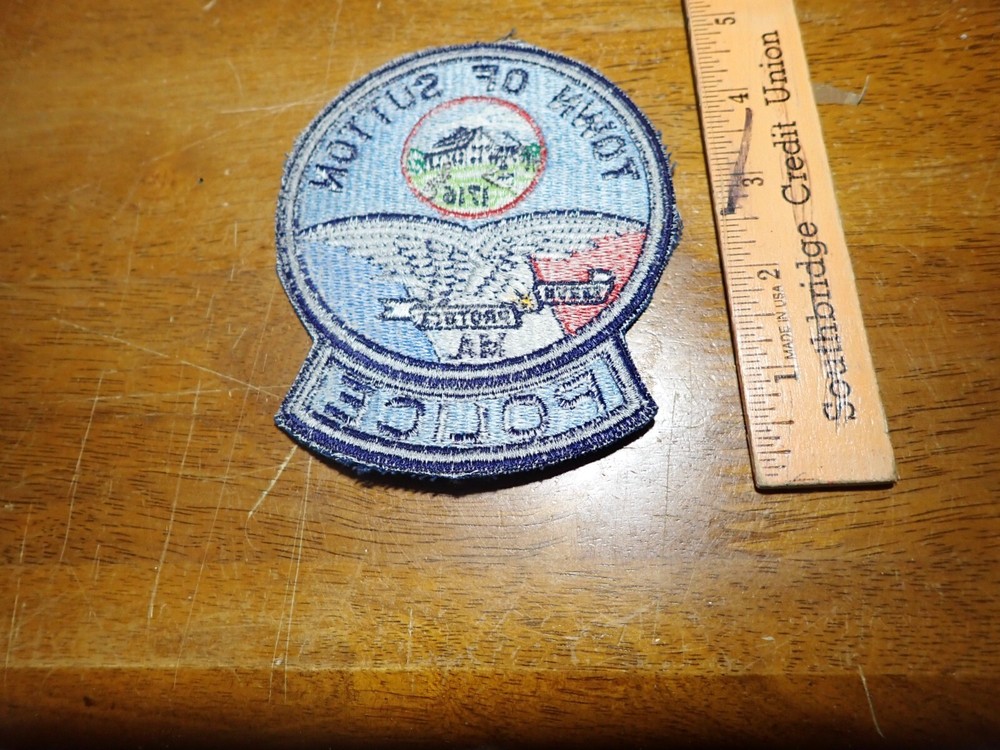 SUTTON MASSACHUSETTS EARLY OBSOLETE VEST PATCH BX 6#8HARDWICK