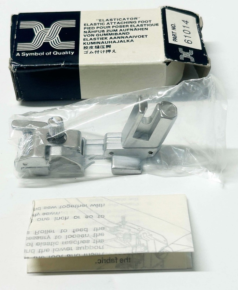 White Superlock Elastic Attaching Foot #61014 w/Instructions