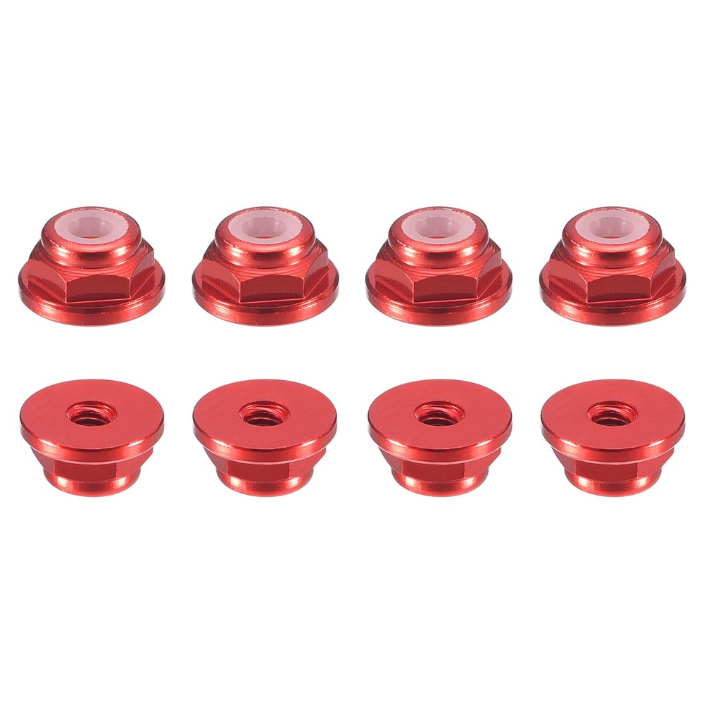 Nylon Insert Hex Lock Nuts, 8pcs - M2x0.4mm Self-Locking Nut(Claret)