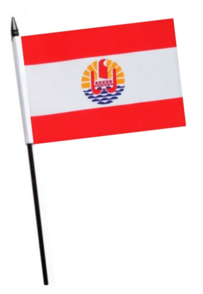 French Polynesia Small Hand Flag (6" x 4")