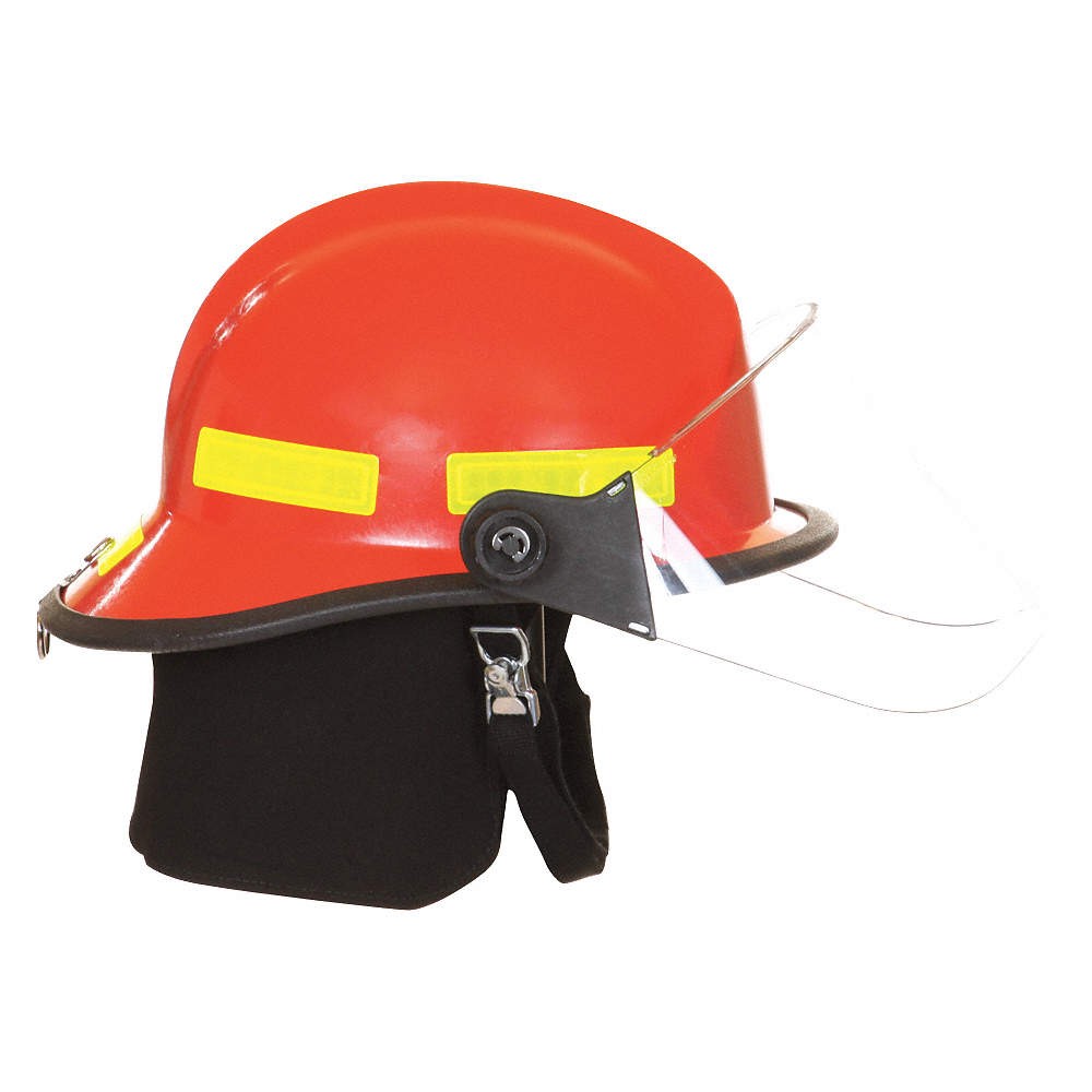FIRE-DEX  Fire Helmet,Red,Modern 6CCD5