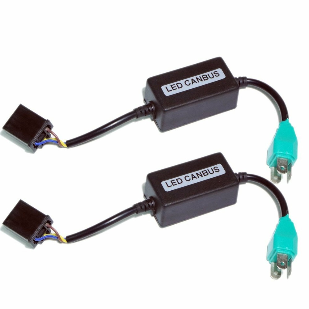 2X Anti-Flicker H4 LED Headlight Canbus Bulb Resistor Decoder Error Free Harness