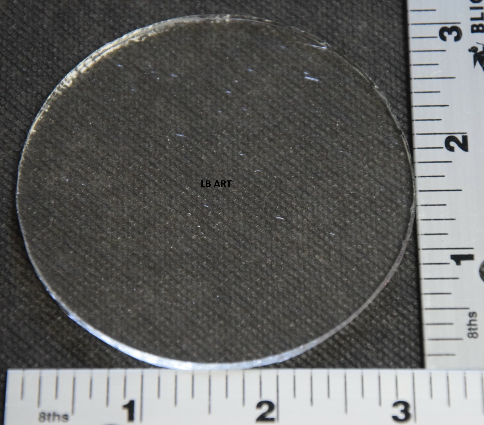 4 - 3" CIRCLES OF CLEAR BULLSEYE 3mm THICK GLASS 90 COE TESTED COMPATIBLE