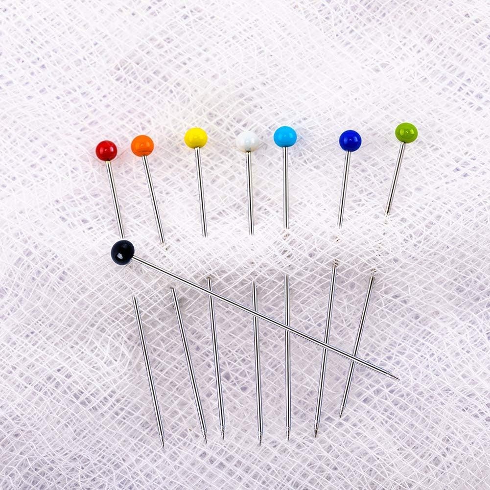 Sewing Pins 600 or 800 Pcs Straight Quilting Pins 1.6 In Glass Ball Head Pins