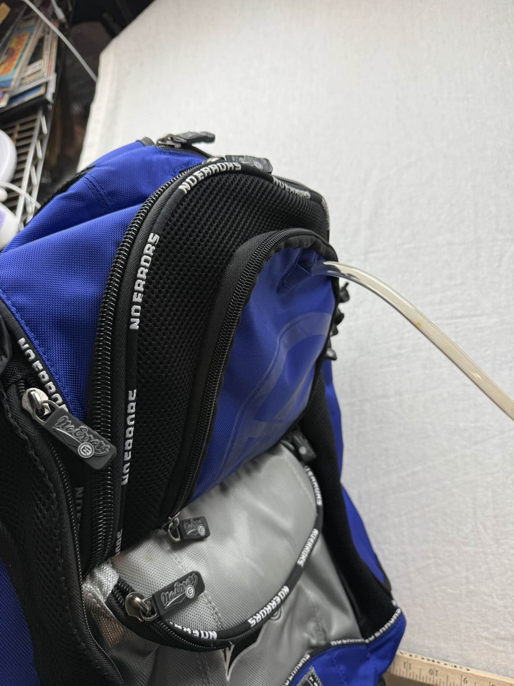 No Errors Baseball Softball Backpack Hydration Bladder Blue Gray Gear Bag