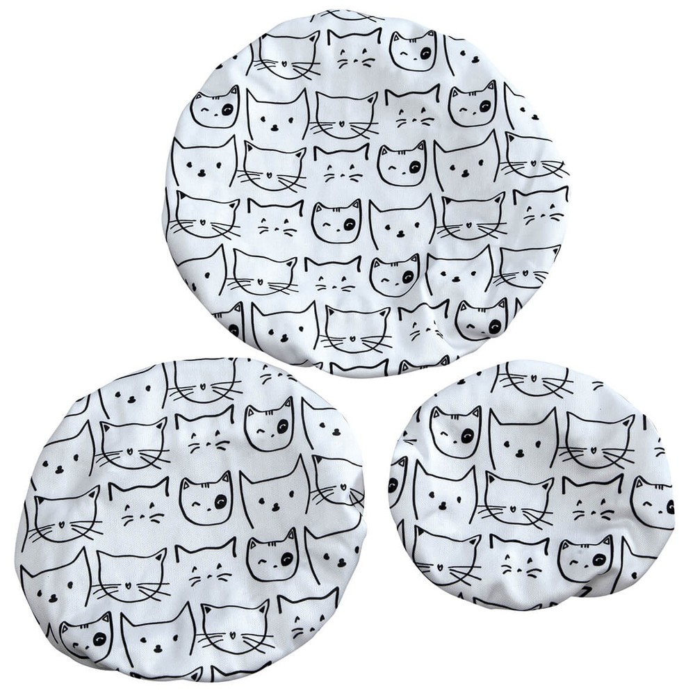 Cat Design Elastic Bowl Covers