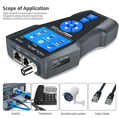 Network Cable Tester, AT278 TDR Multi-Functional LCD Wire Tracker for NF-8601S