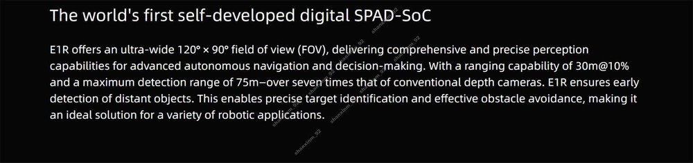 E1R LiDAR,The First Fully Solid-State Digital LiDAR for Robots
