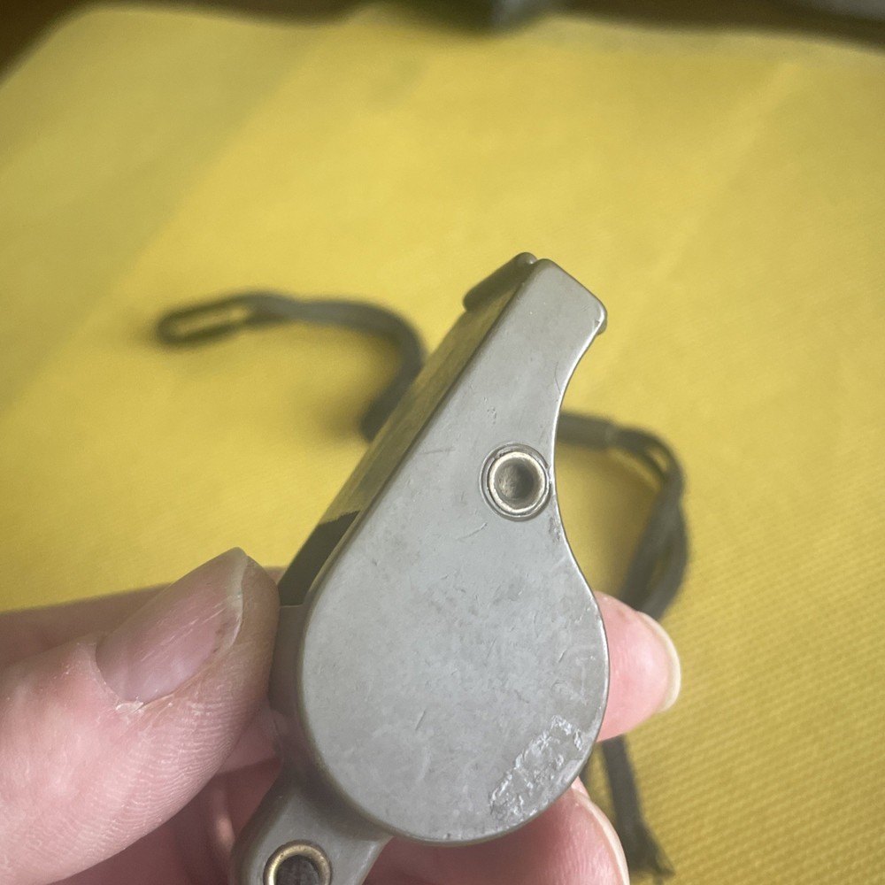 Vintage WW2 U.S. Era OD Green Plastic Whistle Works!
