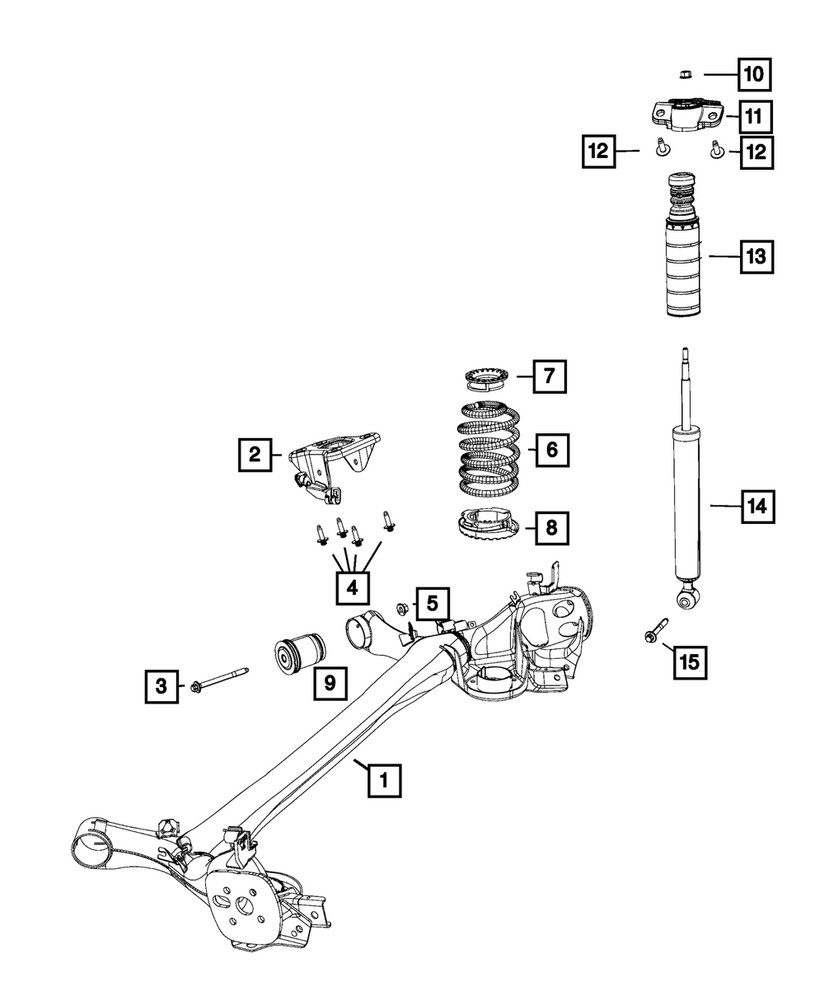 Genuine Mopar Shock Upper Mount Right 68201282AA