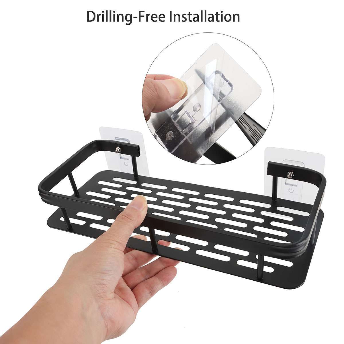 Wall Mount Bathroom Shower Caddy Shelf Rack Storage Basket for Shampoo Soap USA