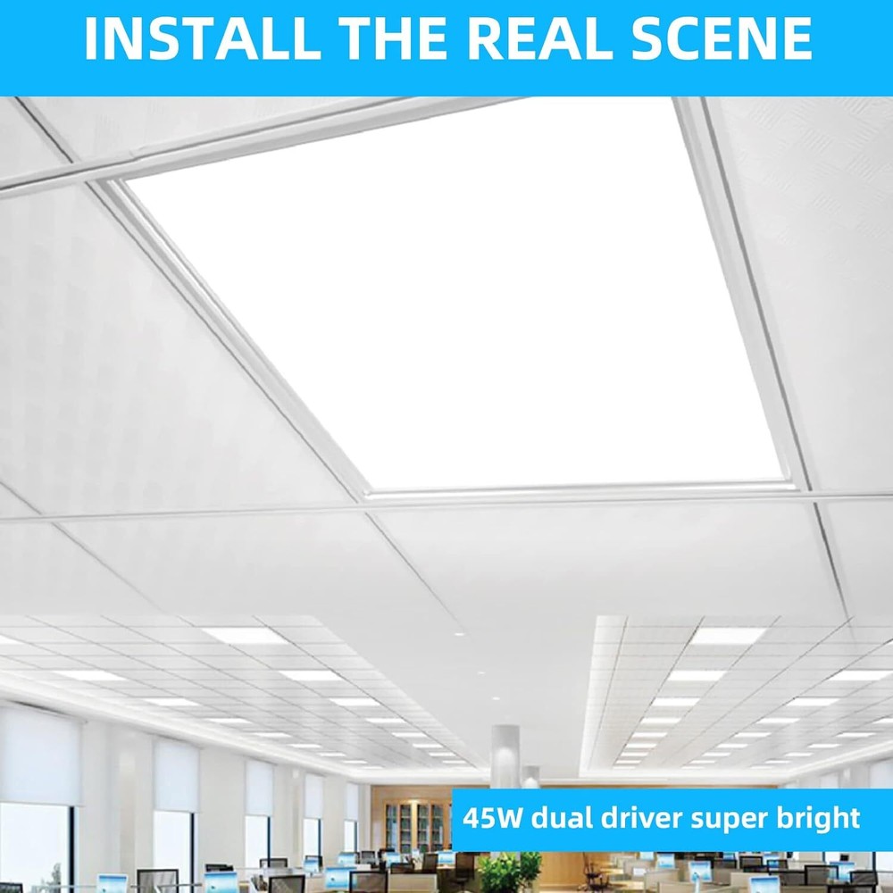 8Pack LED Flat Panel Light 2x2Ft Drop Ceiling Recessed Troffer Fixture 45W 5000K