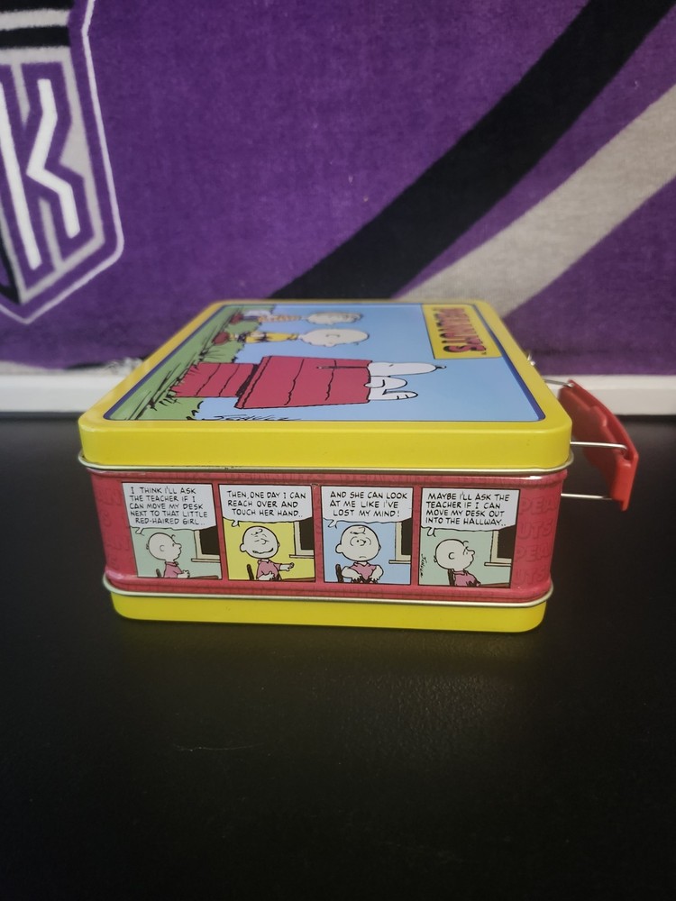 VTG Metal Tin Launch Box Comic Theme (Peanuts) By: Schaulz