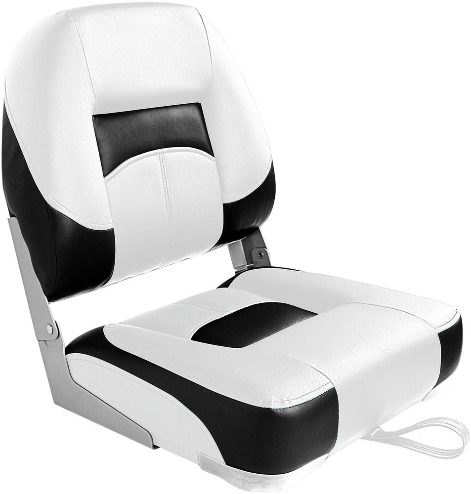 Tone Low Back Folding Boat Seat,White/Black