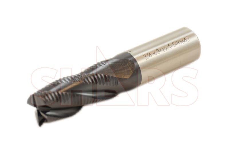 SHARS 3/4 x 3/4" Fine Tooth M42 8% Cobalt TiALN Roughing End Mill New !{