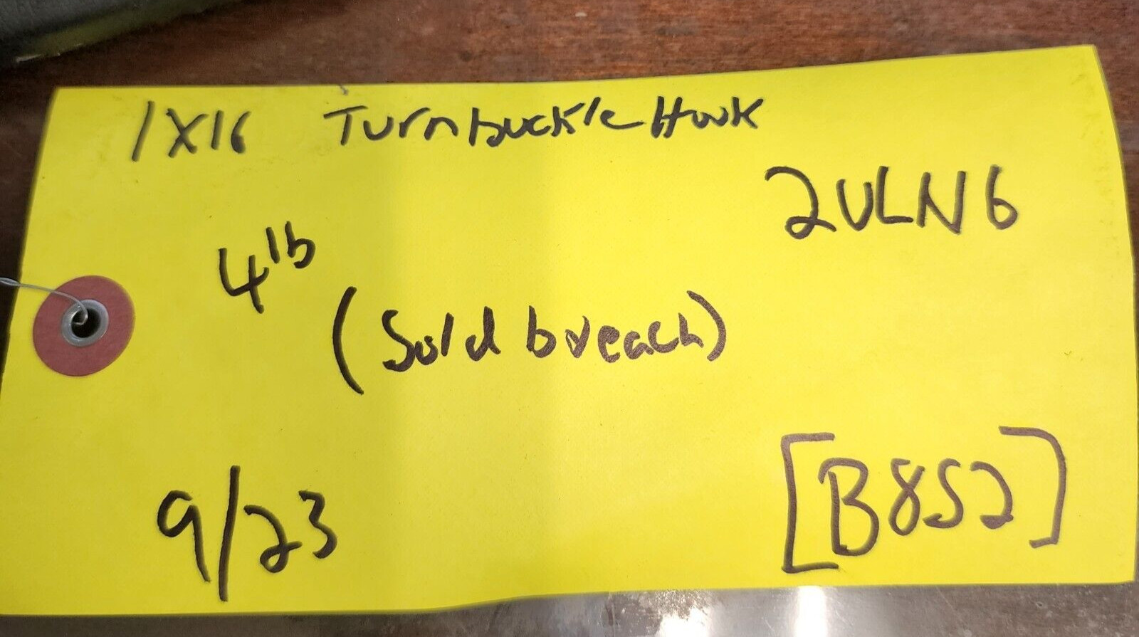 1” x 16” Galvanized Turnbuckle Hook 5000 lbs. 18” Take Up 2ULN6 1 HOOK [B8S2]