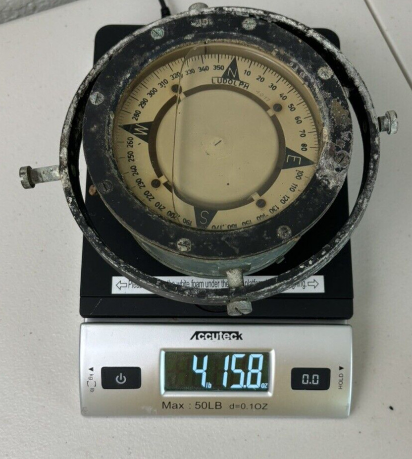 Vintage W. Ludolph Marine Compass