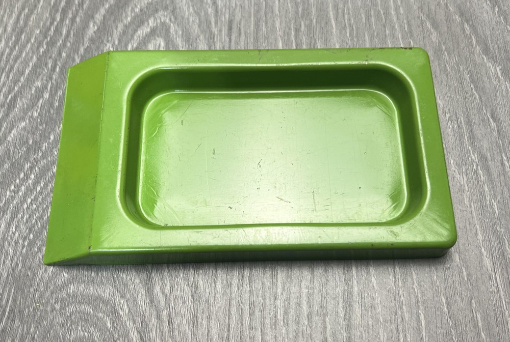 Green Metal Rectangular Tray Base Platform Replacement Part Small Size Piece