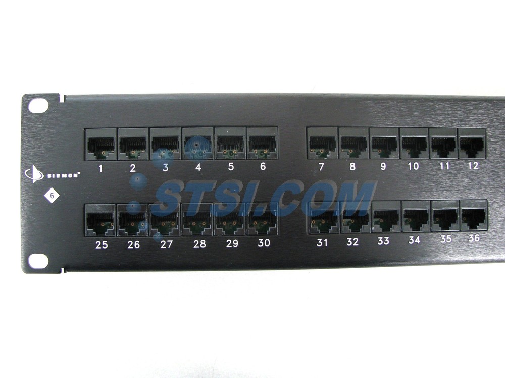 Siemon HD6-48 48-Port Cat6 Network Patch Panel, Flat 2U Black NEW SEALED ~STSI