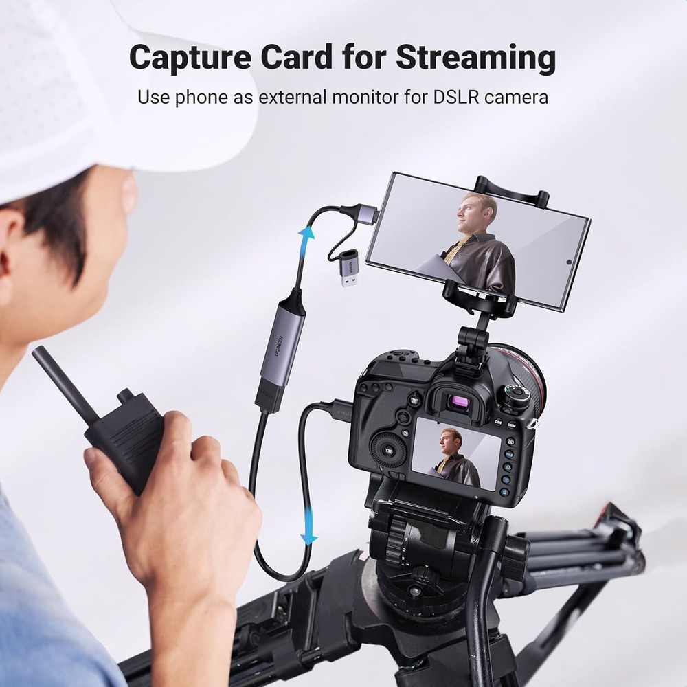 Portable USB C Capture Card for Streaming - Compatible with PS5, Xbox, Switch