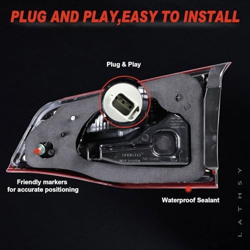 Tail Light Assembly Inner Compatible with Chevy Equinox 2018 Left Driver Side
