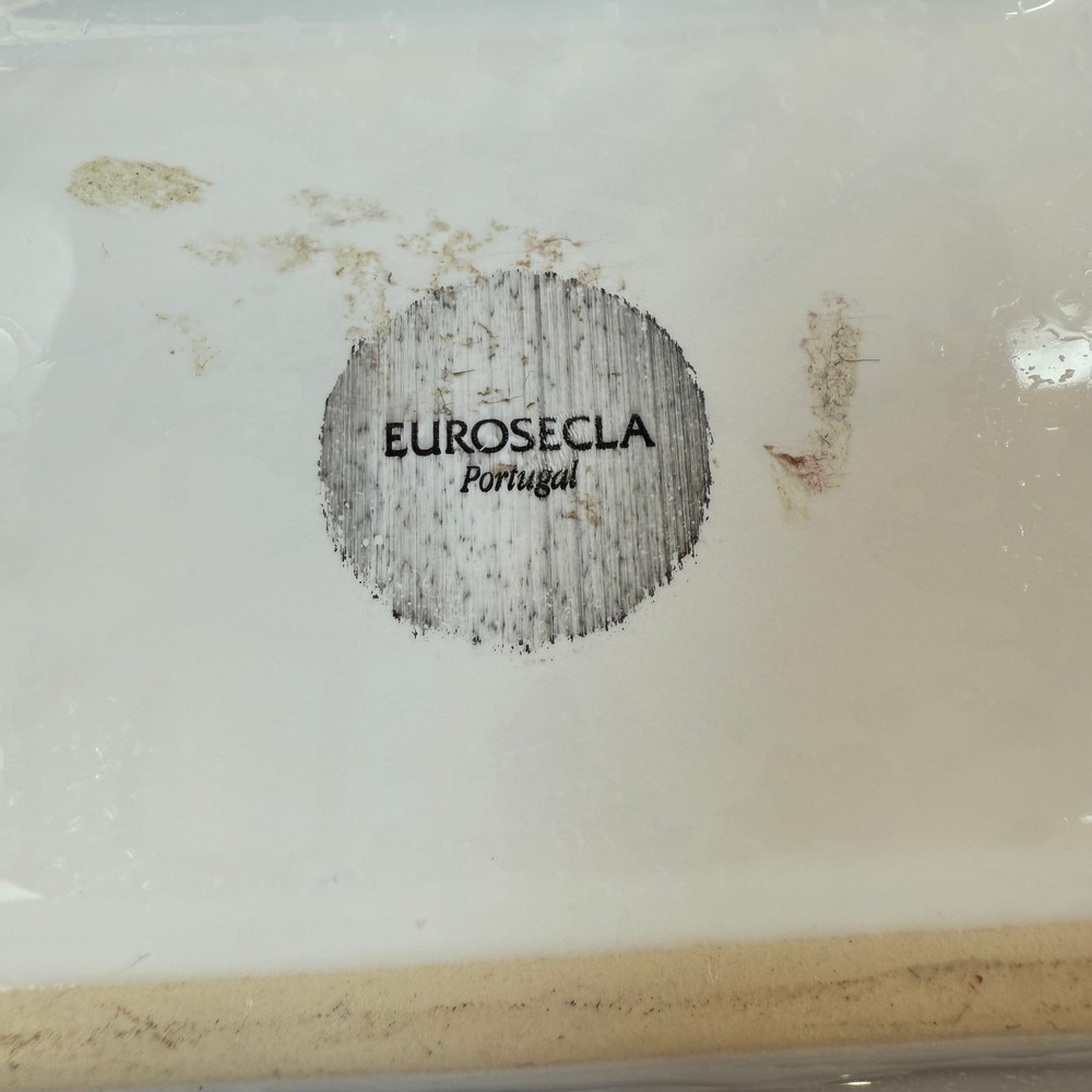 Eurosecla Portugal Embossed Fruit Pattern Rectangular Baking Dish Handles