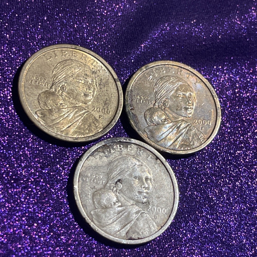 2000 D & p sacagawea dollar, Die Cracks, Improper Die