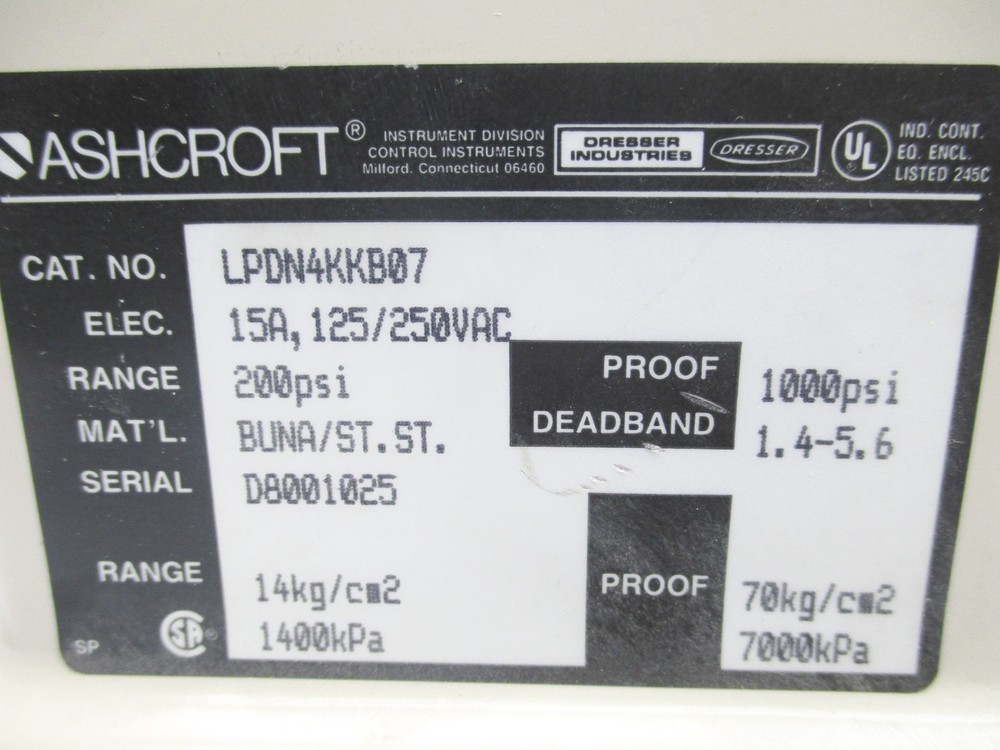 ASHCROFT LPDN4KKB07 NSNP
