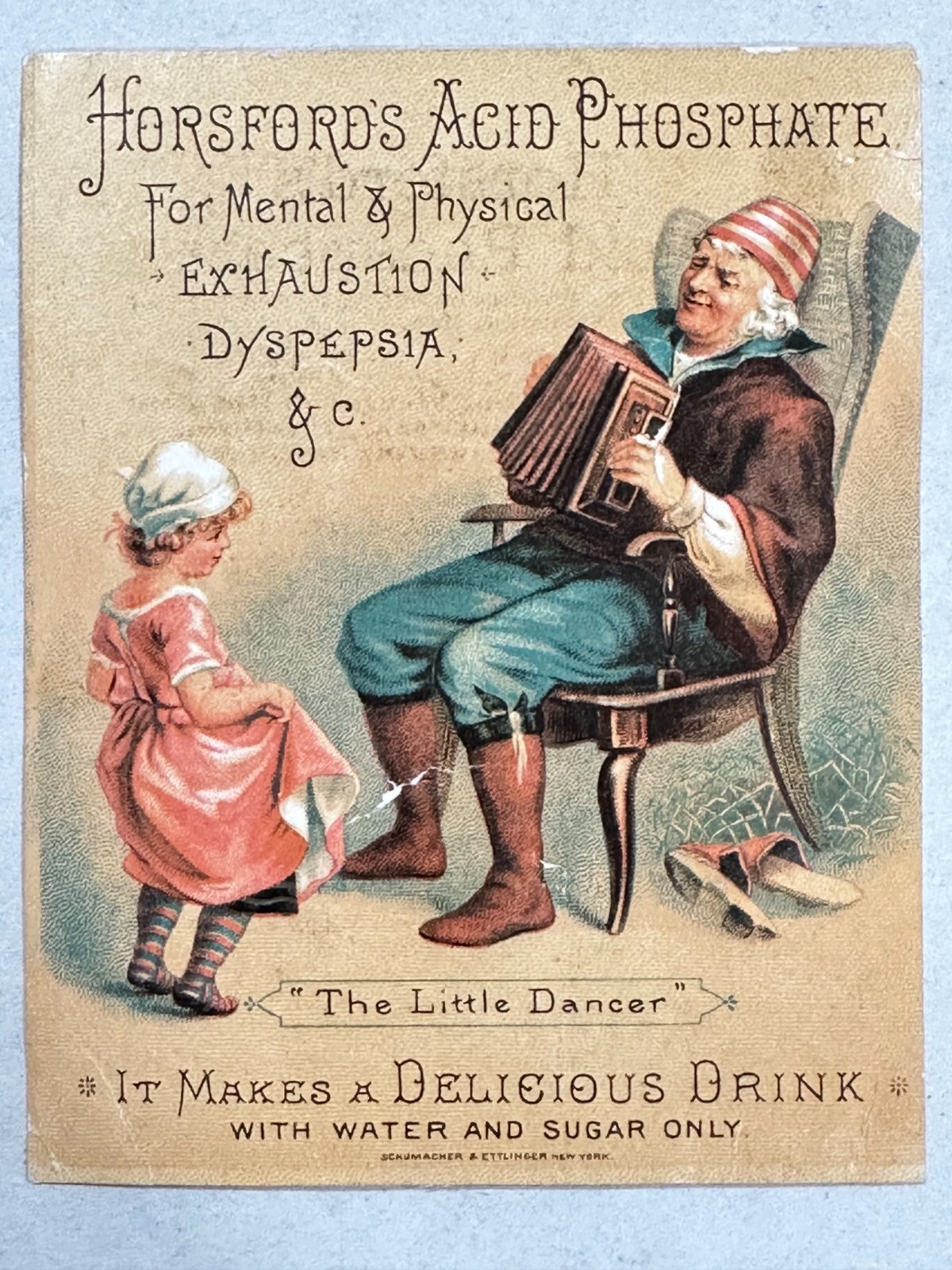 Horsfords Acid Phosphate Mental Physical Exhaustion Victorian Trade Card