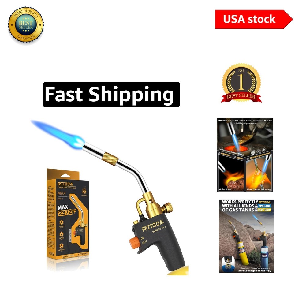 GJ-8000pro High Intensity Propane Torch Head w/ Trigger Start & Adjustable Flame