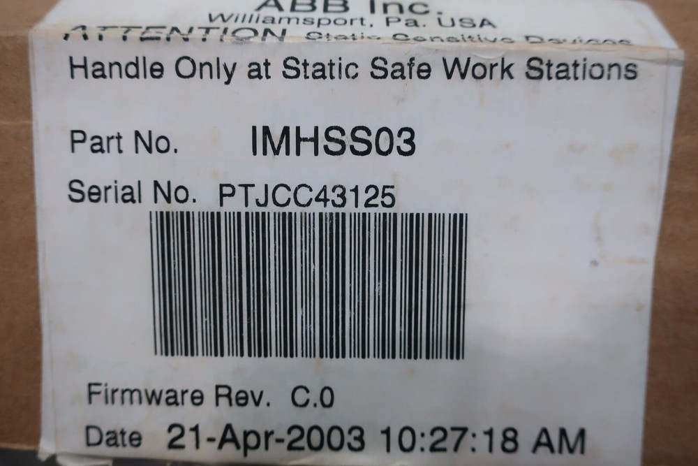 Bailey IMHSS03 Symphony Hydraulic Servo Module