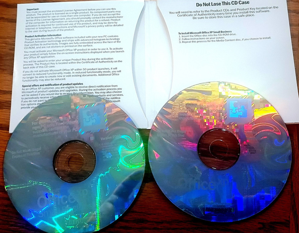 Microsoft Office XP SBE Software Disc with Product Key M