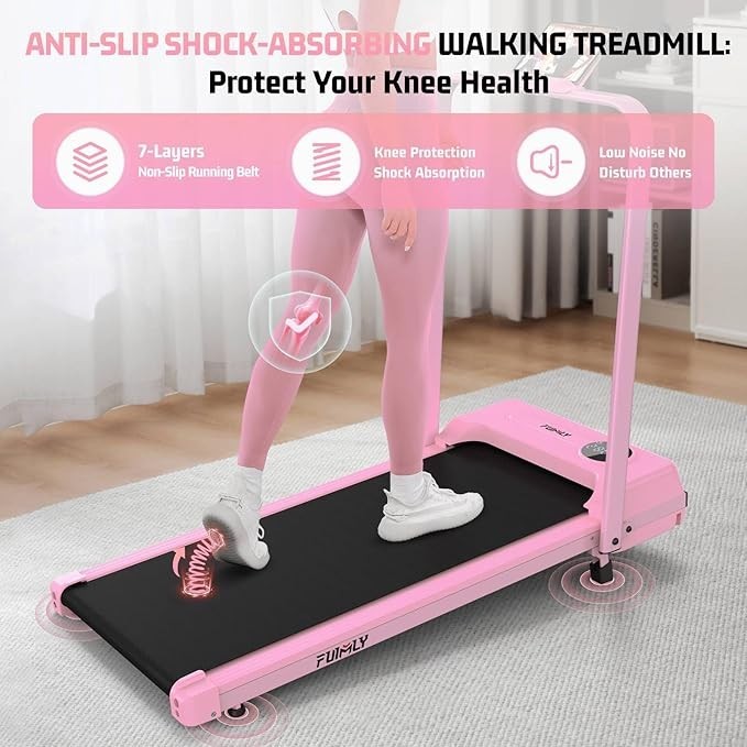 Walking Pad Treadmill with Incline and Handle Bar,Foldable Treadmill for HomeGym