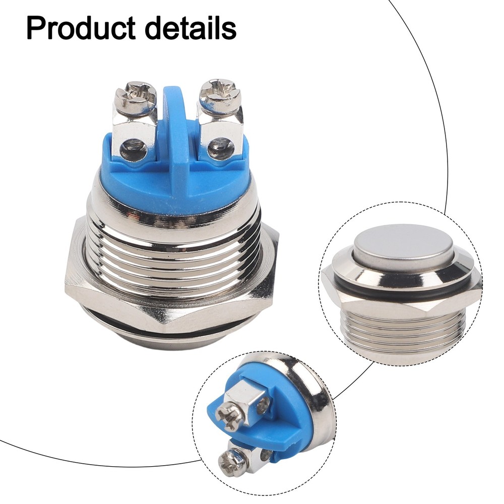 Push Button Waterproof Button Push Button Horn Button Bell Push Button 12V 16mm