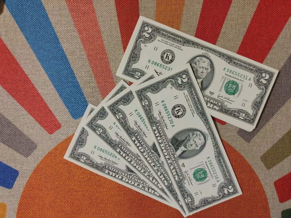 2003 A - $2 Two Dollar Bill - Uncirculated from BEP Pack